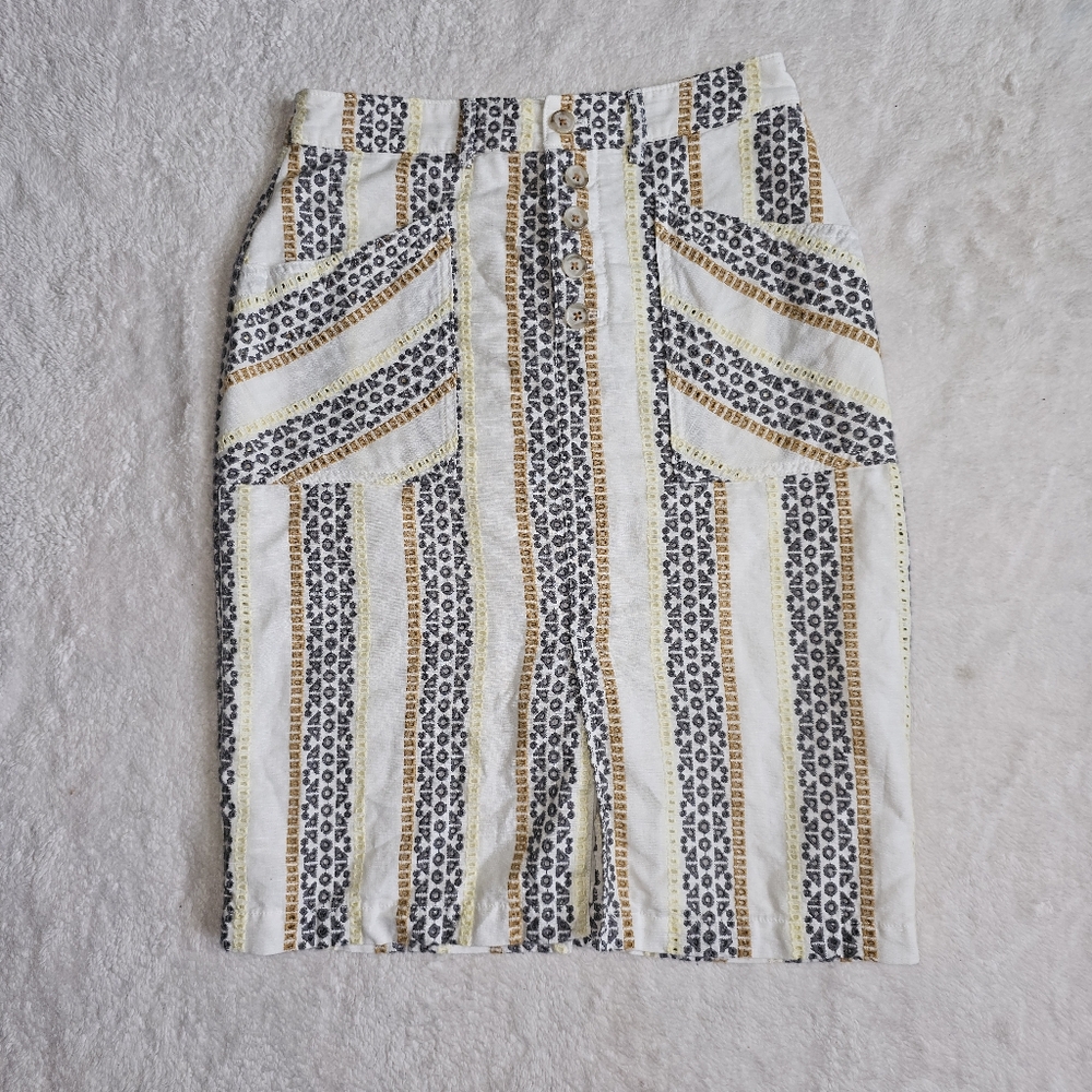 Anthropologie 2-Piece Shirt And Skirt Set Size 4 - Picture 7 of 15